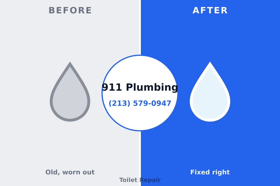 Before and after: plumbing repair Nichols Hills, OK